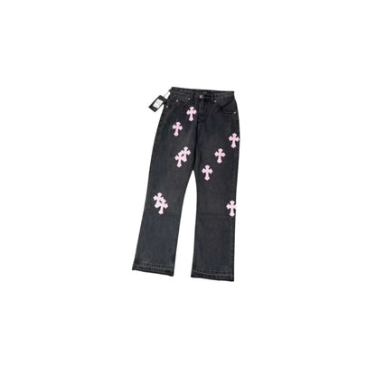 JEAN CHROME HEARTS BLACK & PINK
